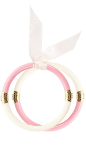 Budha Girl Pink/Ivory Yin and Yang All Season Bangles for Kids