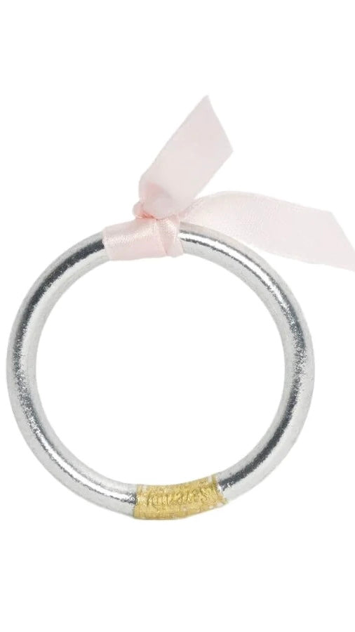 Budha Girl Silver All Season Bangle for Babies