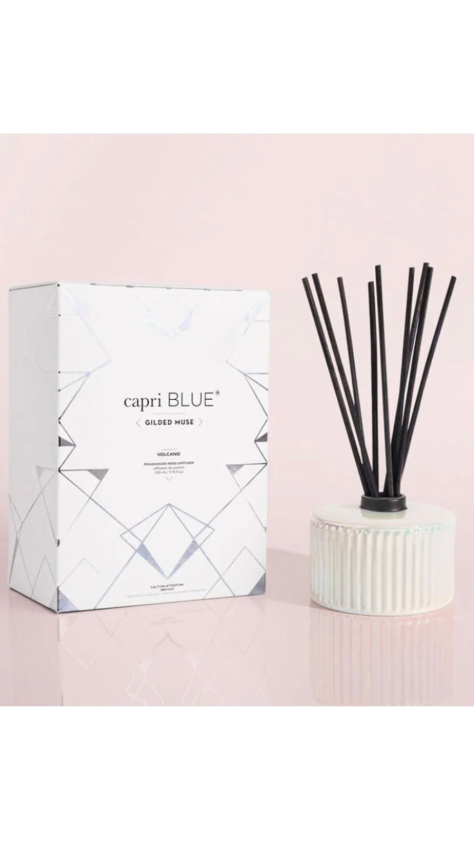 Capri Blue Volcano White Opal Gilded Reed Diffuser